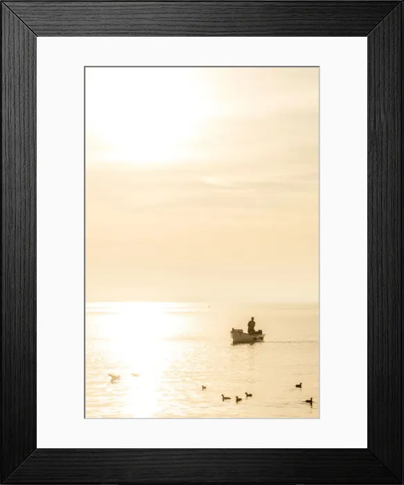 Framed Print : europe, Italy, Veneto. a fisher man at the Garda Lake Framed Print : europe, Italy, Veneto. a fisher man at the Garda Lake