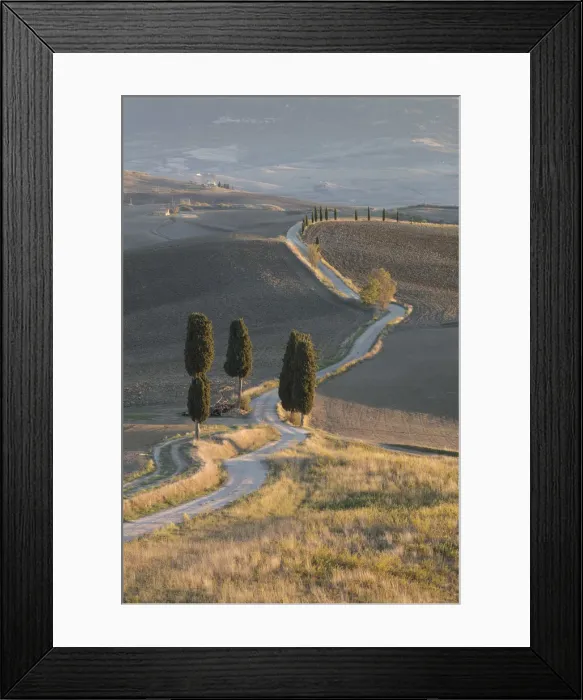 Framed Print : Gladiator road near Pienza, Val d Orcia, Tuscany, Italy Framed Print : Gladiator road near Pienza, Val d Orcia, Tuscany, Italy