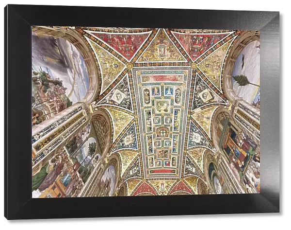 Ceiling of the Piccolomini Library in Siena Cathedral, Cattedrale di Santa Maria Assunta