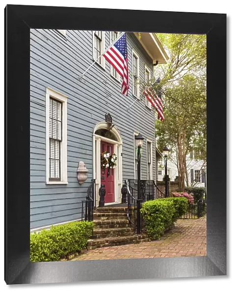 USA, Georgia, Savannah, typical house in the Historical District