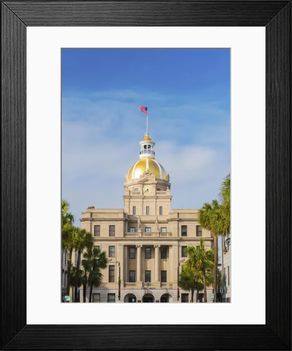 Framed Print : USA, Georgia, Savannah, Town hall Framed Print : USA, Georgia, Savannah, Town hall