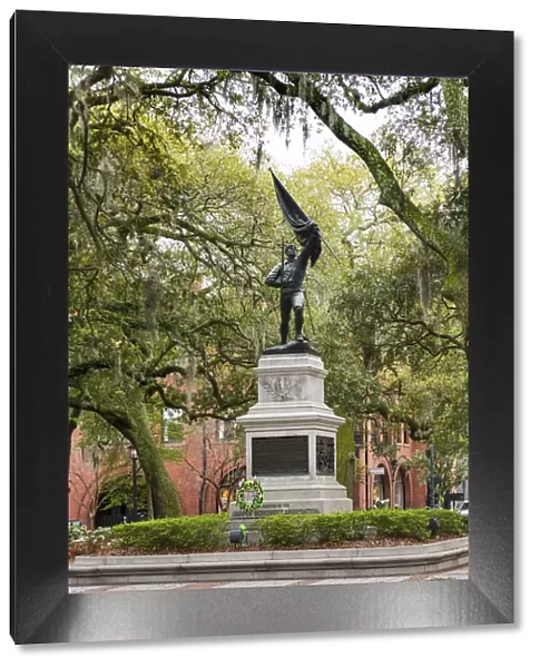 USA, Georgia, Savannah, Statue of Sergent William Jasper