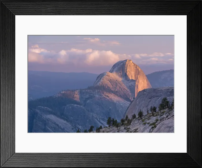 Framed Print : Last light on Half Dome, photographed from Olmsted Point, Yosemite National Park, California Framed Print : Last light on Half Dome, photographed from Olmsted Point, Yosemite National Park, California