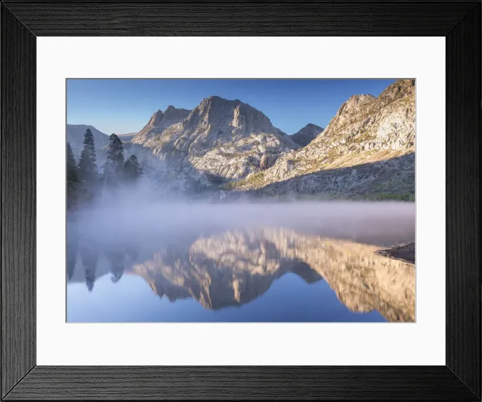 Framed Print : Carson Peak, reflected in the mist shrouded waters of Silver Lake on the June Lake Loop Framed Print : Carson Peak, reflected in the mist shrouded waters of Silver Lake on the June Lake Loop