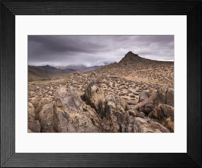 Framed Print : Stormy sky over Buttermilk Hills near Bishop, California, USA. Autumn (October) 2015 Framed Print : Stormy sky over Buttermilk Hills near Bishop, California, USA. Autumn (October) 2015