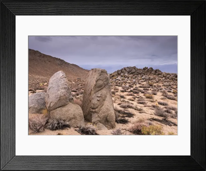 Framed Print : Split rock in the Buttermilk Hills near Bishop, California, USA. Autumn (October) 2015 Framed Print : Split rock in the Buttermilk Hills near Bishop, California, USA. Autumn (October) 2015