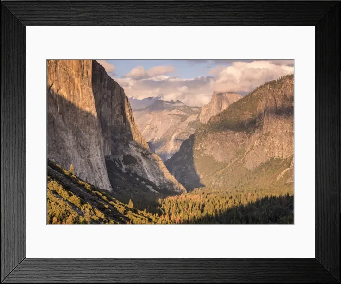 Framed Print : Yosemite Valley, with evening light bathing on Half Dome and El Capitan, Yosemite Framed Print : Yosemite Valley, with evening light bathing on Half Dome and El Capitan, Yosemite