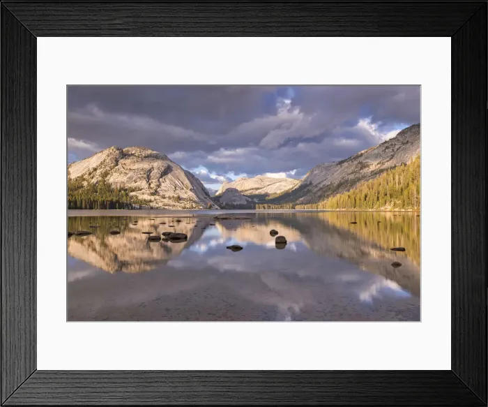 Framed Print : Granite mountains reflected in Tenaya Lake, Yosemite National Park, California, USA Framed Print : Granite mountains reflected in Tenaya Lake, Yosemite National Park, California, USA