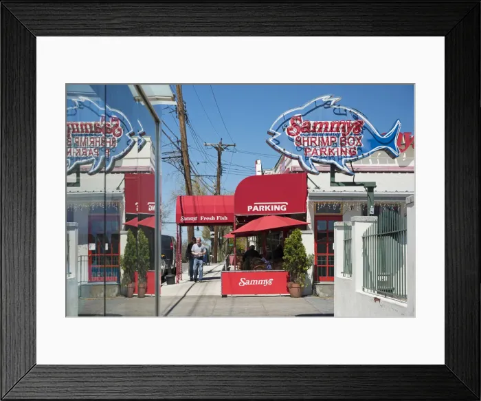 Framed Print : USA, East Coast, New York, Bronx, City Island, Sammys Fish Market restaurant Framed Print : USA, East Coast, New York, Bronx, City Island, Sammys Fish Market restaurant
