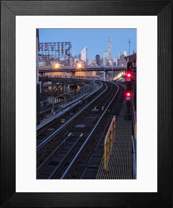 Framed Print : USA, East Coast, New York, Brooklyn, Subway station and Midtown Skyline Framed Print : USA, East Coast, New York, Brooklyn, Subway station and Midtown Skyline
