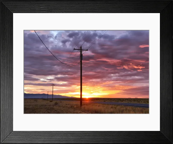 Framed Print : USA, Idaho, Highway 20 near Arco, Desert Sunrise Framed Print : USA, Idaho, Highway 20 near Arco, Desert Sunrise