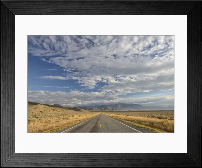 Framed Print : USA, Idaho, Arco, Highway 20 and Desert