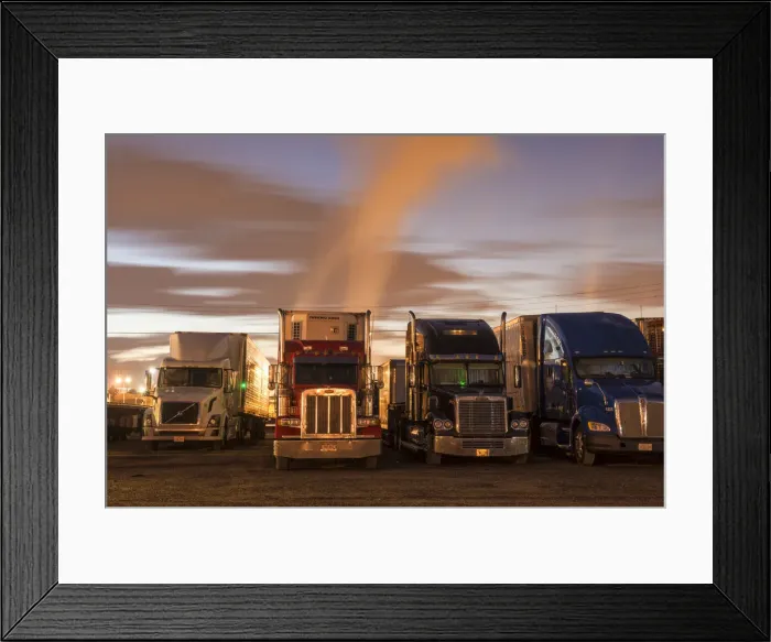 Framed Print : USA, Colorado, Denver, truck stop Framed Print : USA, Colorado, Denver, truck stop