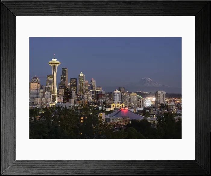 Framed Print : USA, West Coast, Washington, Seattle skyline cityscape Framed Print : USA, West Coast, Washington, Seattle skyline cityscape