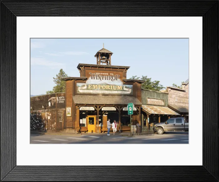 Framed Print : USA, Washington, Okanogan County, Winthrop, Emporium General Store Framed Print : USA, Washington, Okanogan County, Winthrop, Emporium General Store
