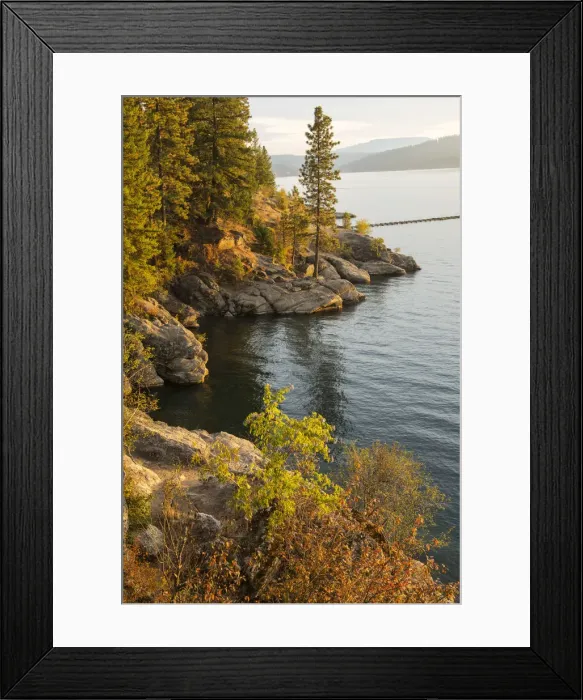 Framed Print : USA, Idaho, Coeur d Alene, Lake Coeur d Alene at sunset Framed Print : USA, Idaho, Coeur d Alene, Lake Coeur d Alene at sunset
