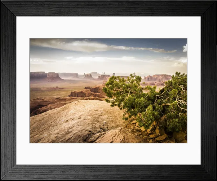 Framed Print : Utah - Ariziona border, panorama of the Monument Valley from a remote point of view Framed Print : Utah - Ariziona border, panorama of the Monument Valley from a remote point of view
