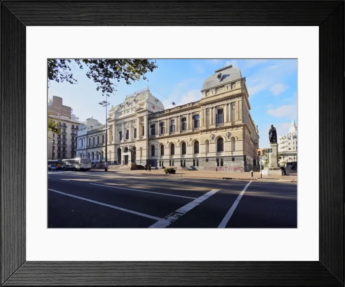 Framed Print : Uruguay, Montevideo, Avenida 18 de Julio, View of the University of the Republic Framed Print : Uruguay, Montevideo, Avenida 18 de Julio, View of the University of the Republic