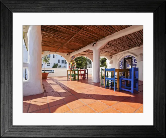 Framed Print : Uruguay, Maldonado Department, Punta Ballena, Terrace of the Casapueblo Museum Framed Print : Uruguay, Maldonado Department, Punta Ballena, Terrace of the Casapueblo Museum