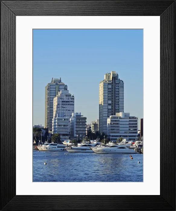 Framed Print : Uruguay, Maldonado Department, Punta del Este, View of the harbour Framed Print : Uruguay, Maldonado Department, Punta del Este, View of the harbour