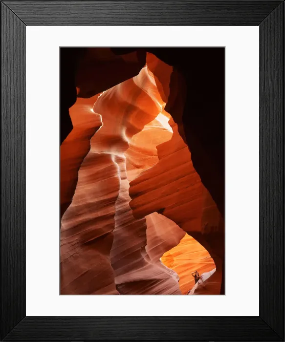 Framed Print : USA, Arizona, Page, Lake Powell, Antelope Canyon, Woman taking pictures in lower Antelope Framed Print : USA, Arizona, Page, Lake Powell, Antelope Canyon, Woman taking pictures in lower Antelope