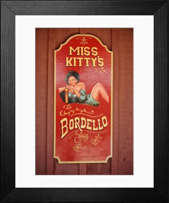 Framed Print : USA, Southwest, Arizona, Phoenix, Apache Junction, Bordello sign in Goldfield ghost town Framed Print : USA, Southwest, Arizona, Phoenix, Apache Junction, Bordello sign in Goldfield ghost town