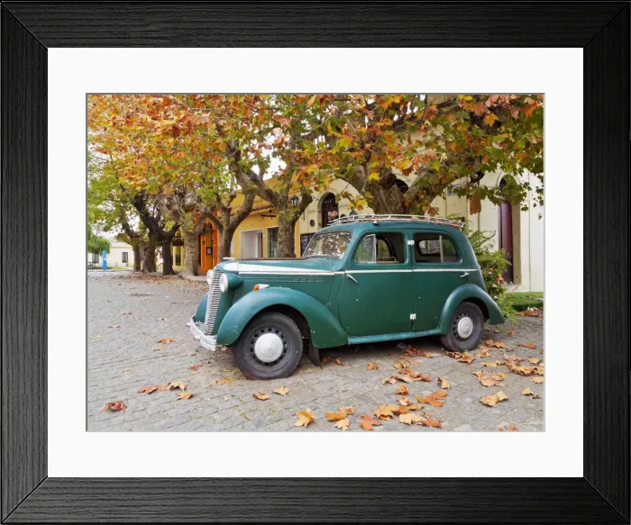 Framed Print : Uruguay, Colonia Department, Colonia del Sacramento, Vintage car on the cobblestone Framed Print : Uruguay, Colonia Department, Colonia del Sacramento, Vintage car on the cobblestone