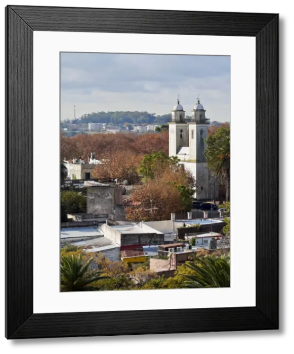 Framed Print : Uruguay, Colonia Department, Colonia del Sacramento, Elevated view of the historic Framed Print : Uruguay, Colonia Department, Colonia del Sacramento, Elevated view of the historic