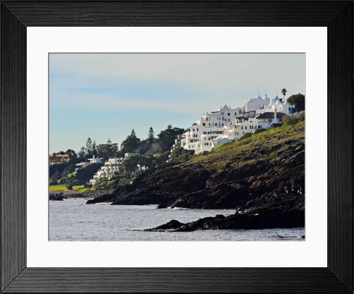 Framed Print : Uruguay, Maldonado Department, Punta Ballena, View of the Casapueblo, hotel, museum Framed Print : Uruguay, Maldonado Department, Punta Ballena, View of the Casapueblo, hotel, museum