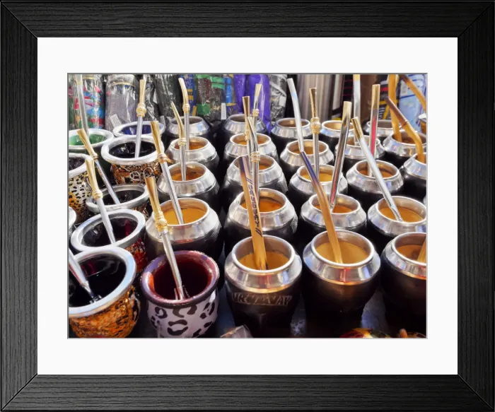 Framed Print : Uruguay, Montevideo, Calabash Gourds with Bombillas(drinking straws) for drinking Framed Print : Uruguay, Montevideo, Calabash Gourds with Bombillas(drinking straws) for drinking