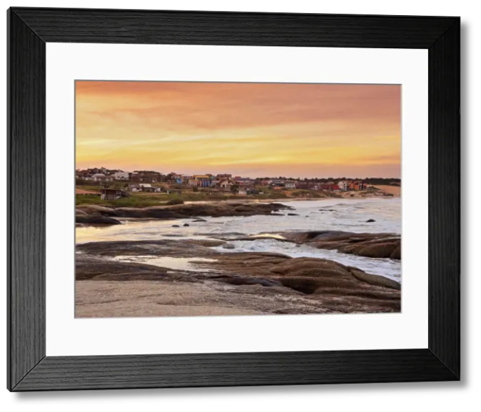 Framed Print : Uruguay, Rocha Department, Sunset over Punta del Diablo Framed Print : Uruguay, Rocha Department, Sunset over Punta del Diablo