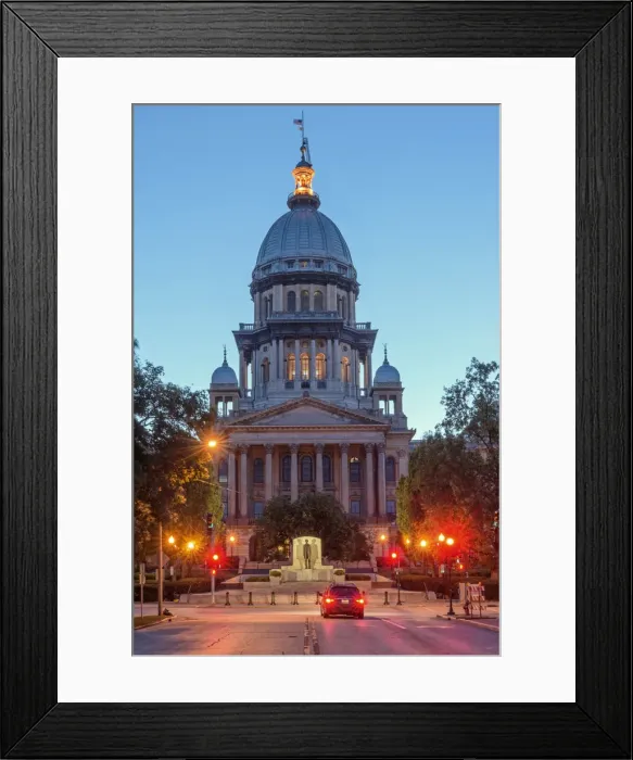 Framed Print : USA, Illinois, Midwest, Springfield, State capitol Framed Print : USA, Illinois, Midwest, Springfield, State capitol