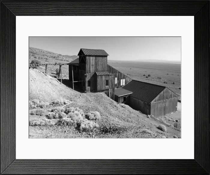 Framed Print : USA, Nye County, Berlin Historic District, National Register of Historic Places, Ghost Framed Print : USA, Nye County, Berlin Historic District, National Register of Historic Places, Ghost