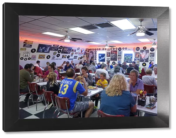 USA, Illinois, Midwest, Route 66, Springfield, Charlie Parkers Diner