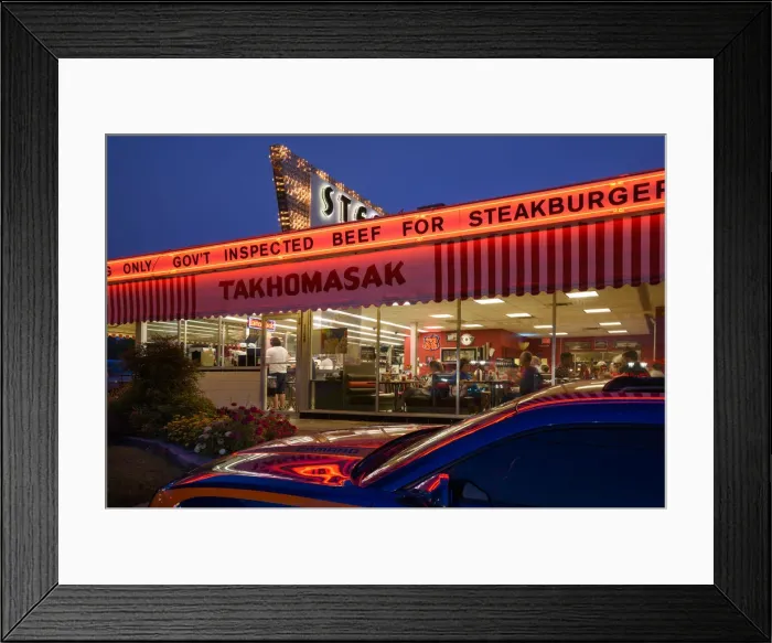Framed Print : USA, Midwest, Missouri, Route 66, Springfield, steak n Shake restaurant Framed Print : USA, Midwest, Missouri, Route 66, Springfield, steak n Shake restaurant