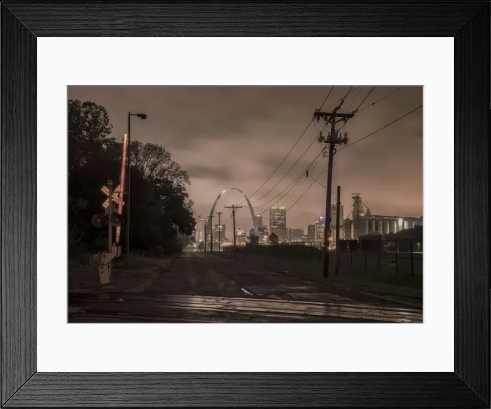 Framed Print : USA, Midwest, Missouri, Route 66, St. Louis, view to city from east St. Louis