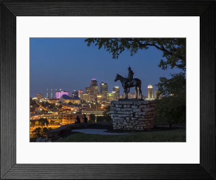Framed Print : USA, Midwest, Missouri, Kansas City, the scout statue of Cyrus E. Dallin