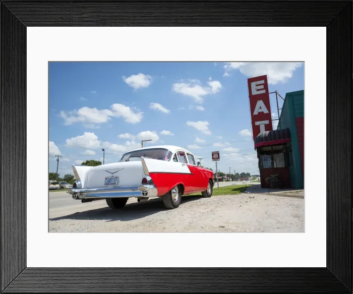 Framed Print : USA, Midwest, Oklahoma, Route 66, Vinita, Clantons Cafe Framed Print : USA, Midwest, Oklahoma, Route 66, Vinita, Clantons Cafe