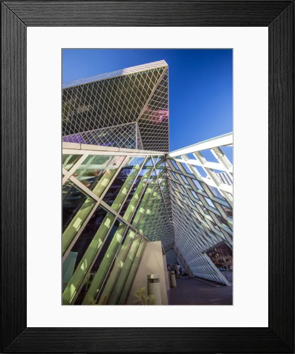 Framed Print : Seattle Central Library, Seattle, Washington, USA Framed Print : Seattle Central Library, Seattle, Washington, USA