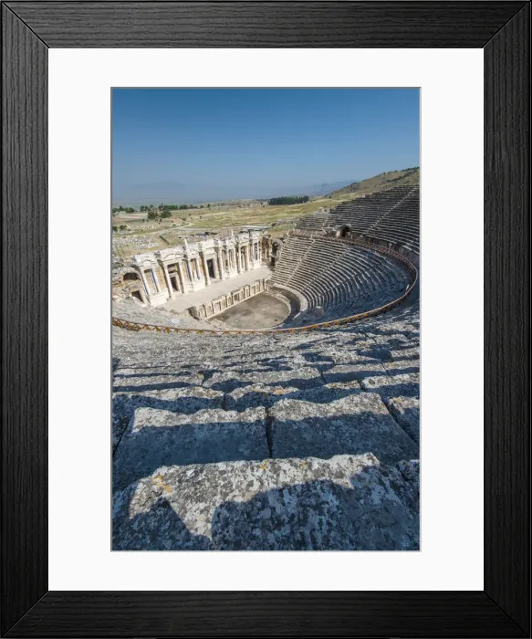 Framed Print : The Roman Theatre, Hierapolis, Pamukkale, Turkey