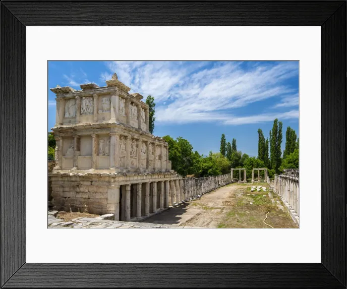 Framed Print : Sebasteion, a three-storey-high double colon-nade decorated