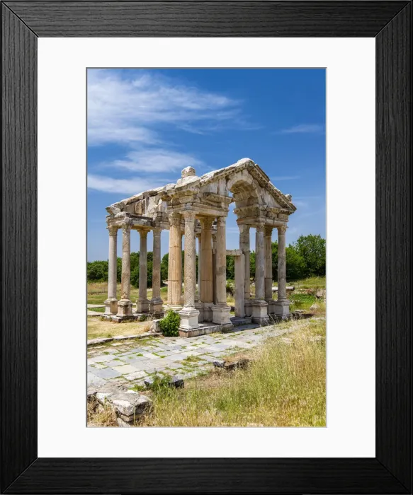 Framed Print : The Tetrapylon or monumental gateaiway, Aphrodisias, Aydin, Turkey