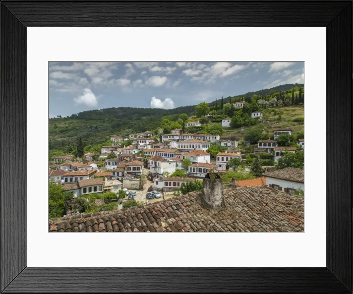 Framed Print : Top view of the pretty mountain village of Sirince, Turkey Framed Print : Top view of the pretty mountain village of Sirince, Turkey