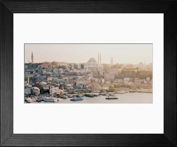 Framed Print : Suleymaniye Mosque and panorama at sunset from Galata tower, high point of view. Istanbul Framed Print : Suleymaniye Mosque and panorama at sunset from Galata tower, high point of view. Istanbul