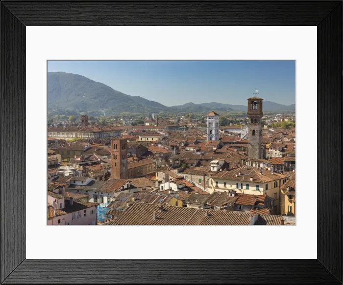Framed Print : An aerial view of Lucca; Tuscany Framed Print : An aerial view of Lucca; Tuscany