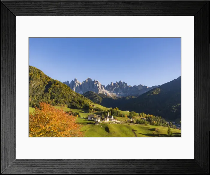 Framed Print : Autumn in the Italian Dolomites Alps, Funes Valley, Trentino Alto Adige, Italy Framed Print : Autumn in the Italian Dolomites Alps, Funes Valley, Trentino Alto Adige, Italy