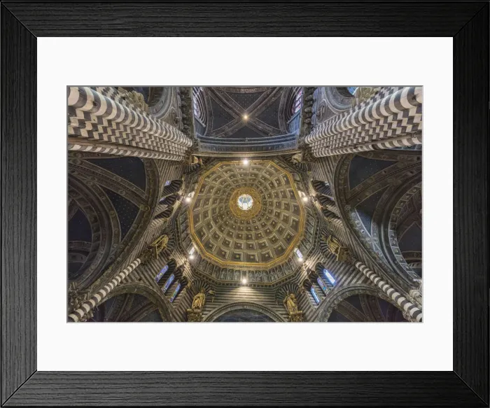 Framed Print : Ceiling of Siena Cathedral, Cattedrale di Santa Maria Assunta, Siena, Tuscany, Italy