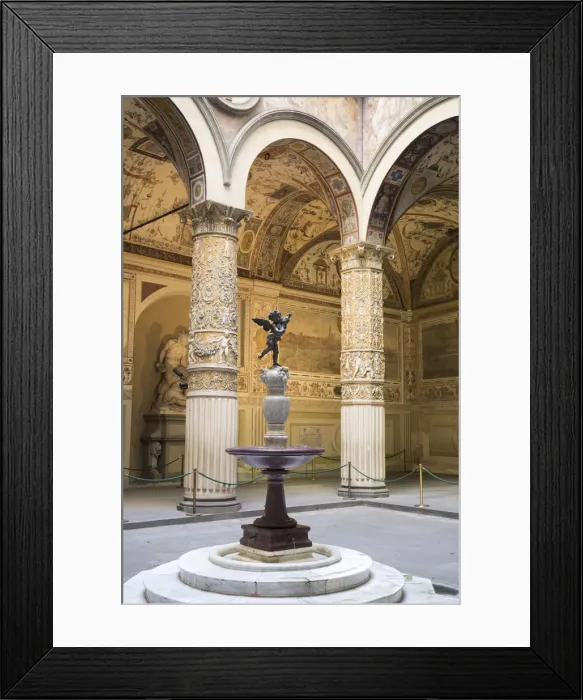 Framed Print : The little Angel fountain inside Palazzo Vecchio, Florence, Tuscany, Italy Framed Print : The little Angel fountain inside Palazzo Vecchio, Florence, Tuscany, Italy