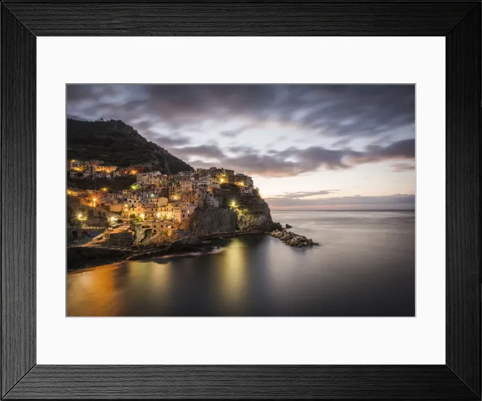 Framed Print : Europe, Italy, Liguria. Cinque Terre, Manarola at dawn Framed Print : Europe, Italy, Liguria. Cinque Terre, Manarola at dawn