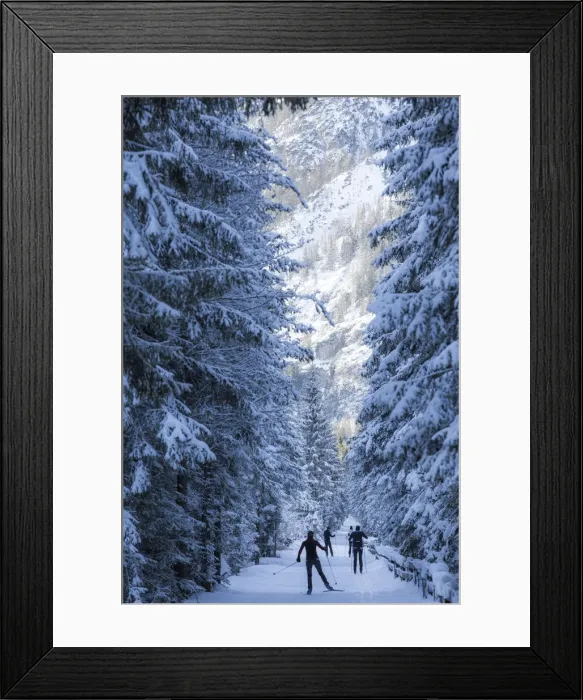 Framed Print : cross country skiing, Dolomites Alps, Alto Adige, Italy Framed Print : cross country skiing, Dolomites Alps, Alto Adige, Italy